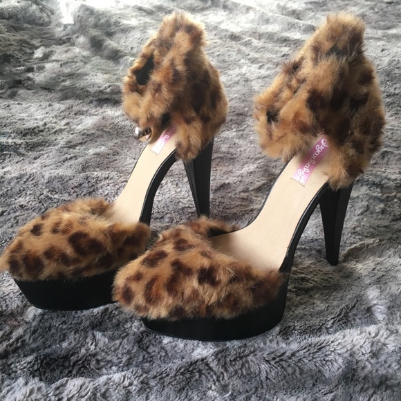 Dolls Kill Shoes - 1DAYSALE!✨Sugarbaby Leopard PU Heels